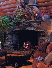 rock fireplaces