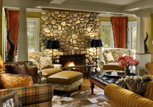 rock fireplaces