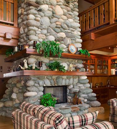 rock fireplaces