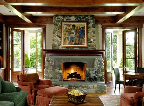 rock fireplaces