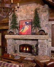 rock fireplaces