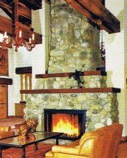 rock fireplaces