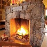 rustic stone fireplaces