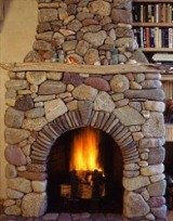 rustic stone fireplaces