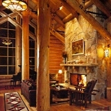 rustic stone fireplaces