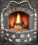 rustic stone fireplaces