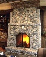 rustic stone fireplaces