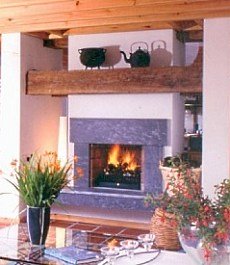 slate fireplace