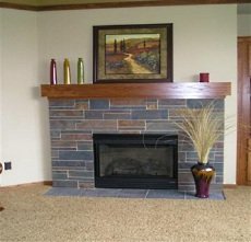 slate fireplace