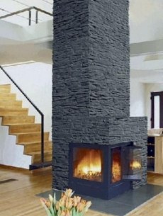 slate fireplace