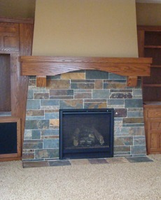 slate fireplace