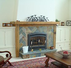 slate fireplace