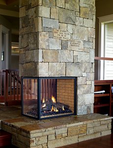 slate stone fireplace