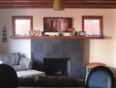 slate stone fireplace