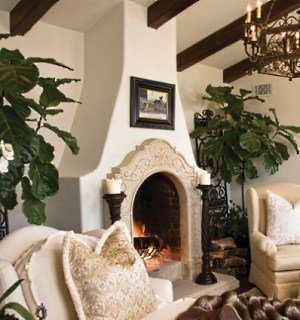 spanish style fireplace