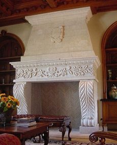 spanish style fireplace