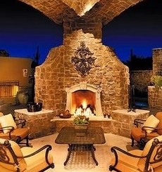 spanish style fireplace