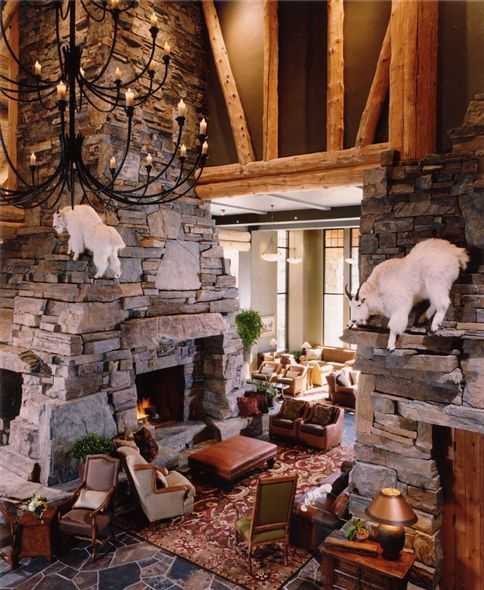 stacked stone fireplace pictures