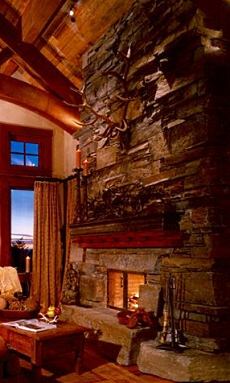 stacked stone fireplace pictures