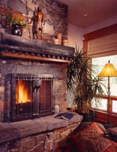 stacked stone fireplace pictures