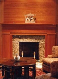 stone fireplace construction