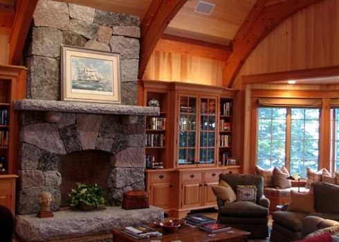 stone fireplace construction