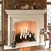 faux stone fireplace