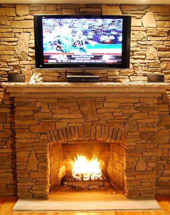 manufactured stone fireplaces