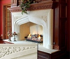 stone fireplace mantle