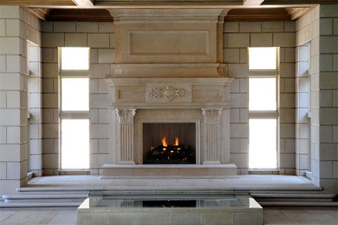 stone fireplace mantle