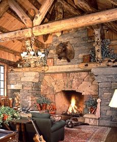 stone fireplace pictures