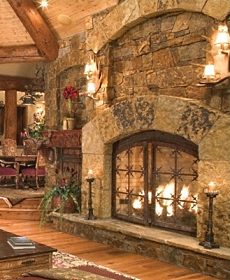 stone fireplace pictures