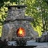 stone outdoor fireplaces