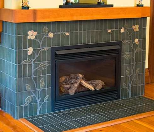 tile fireplace surround