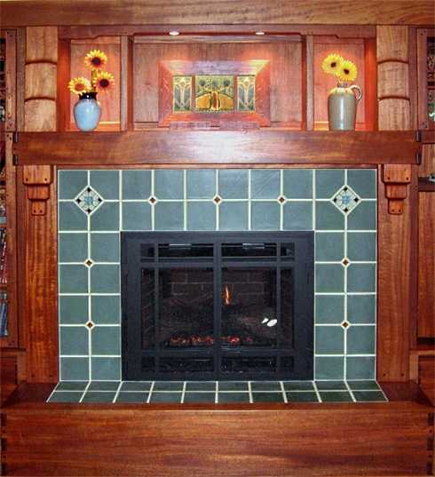 tile fireplace surround