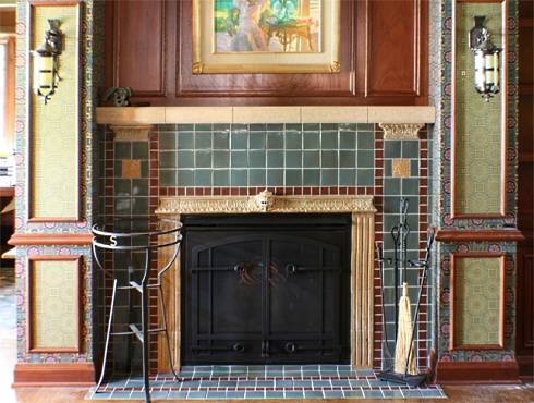 tile fireplace surround