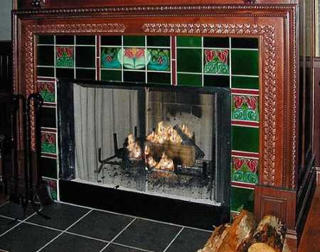 tile fireplace