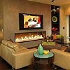 tv alcoves by fireplace