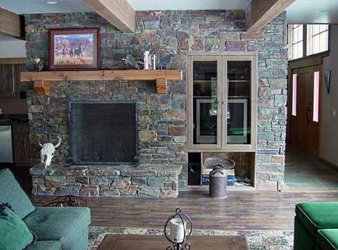 tv alcoves by fireplace