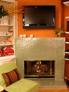 tv over fireplace