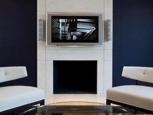 tv over fireplace