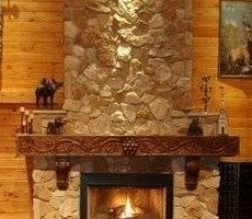 wood fireplace mantel shelves