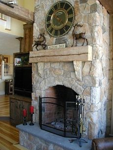 wood fireplace mantel shelves