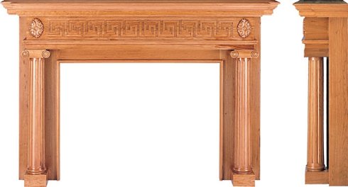 wood fireplace surround