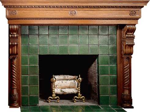 wood fireplace surround